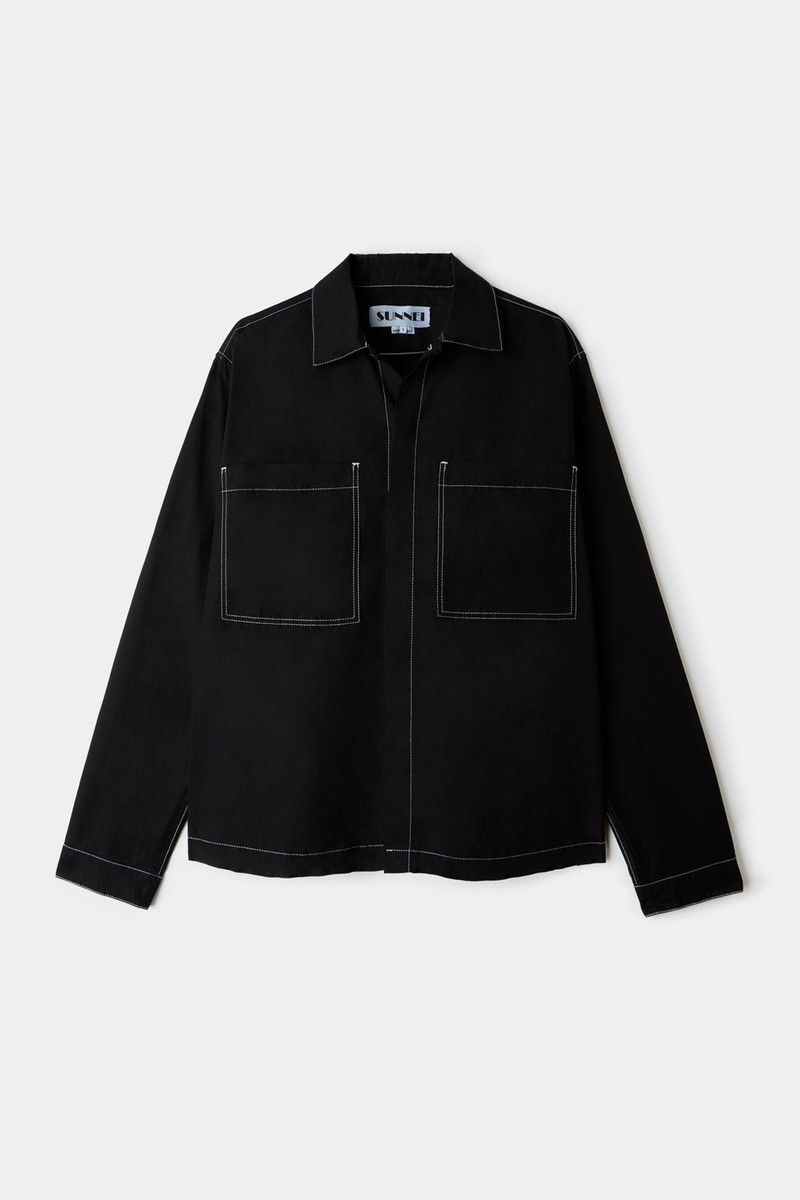 SUNNEI POCKET REGULAR SHIRT / black outlook