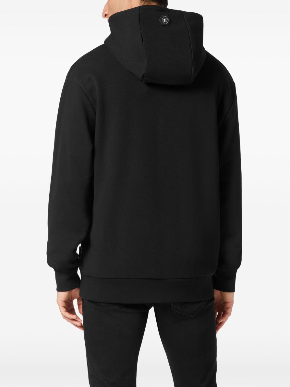logo-print cotton-blend hoodie - 3