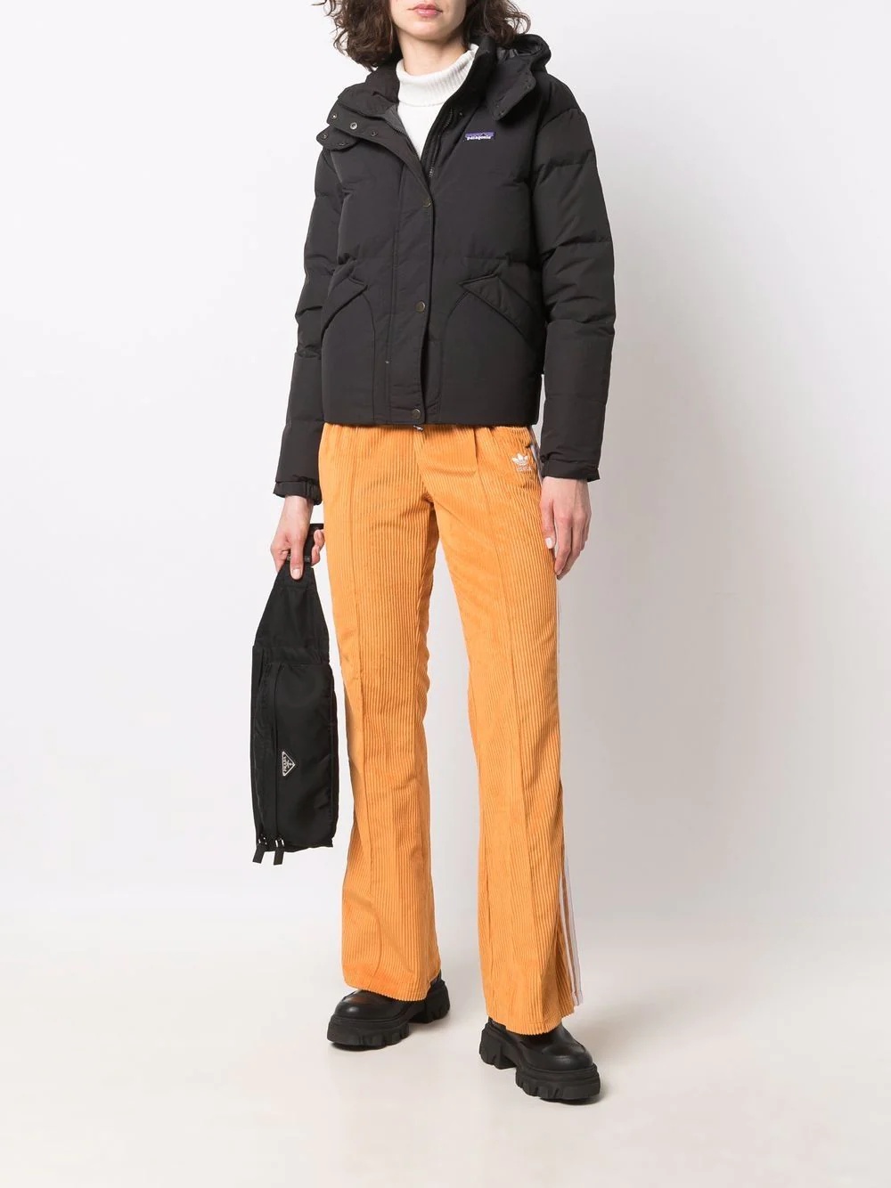 recycled feather-down hooded jacket - 3