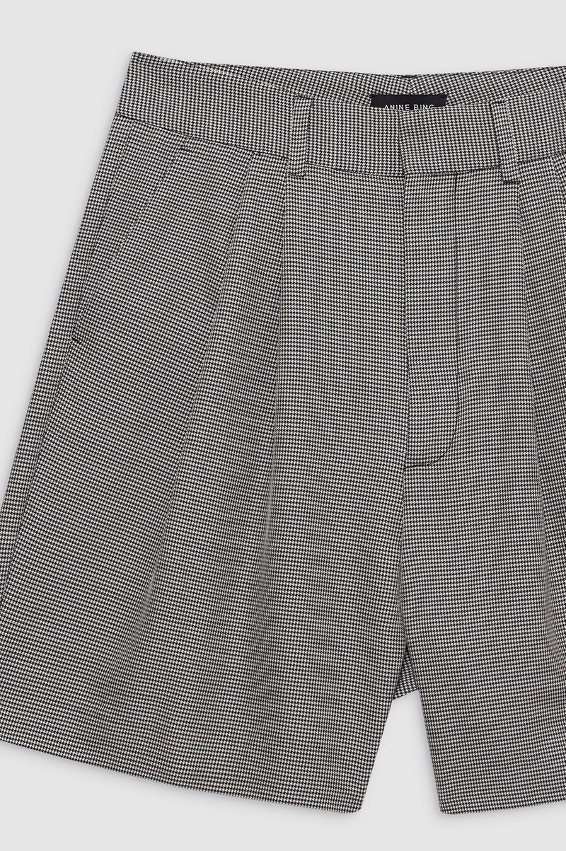 Carrie Short - Black And White Mini Houndstooth 4