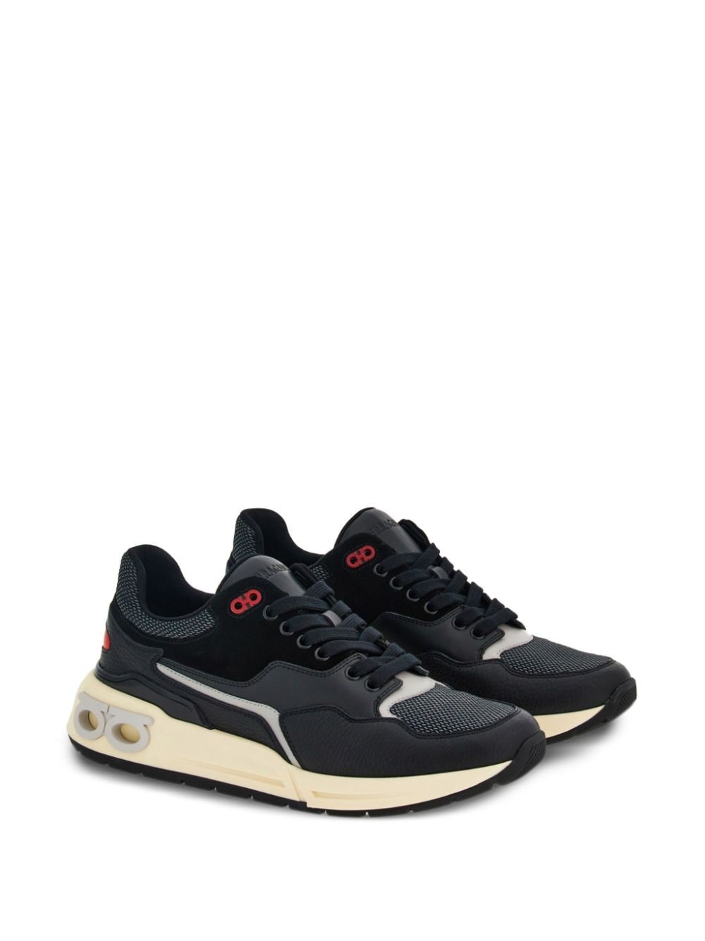 Gancini detail lace-up sneakers - 2