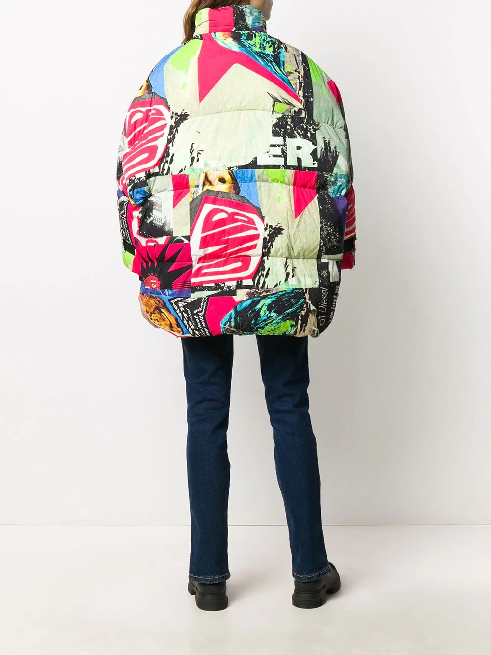 printed oversized parka - 4