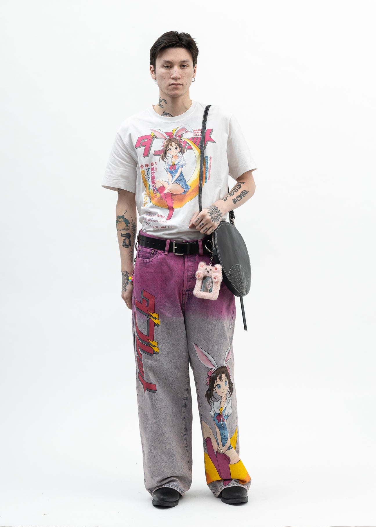 ANIME PRINT Denim Jeans /Rabbit - 2