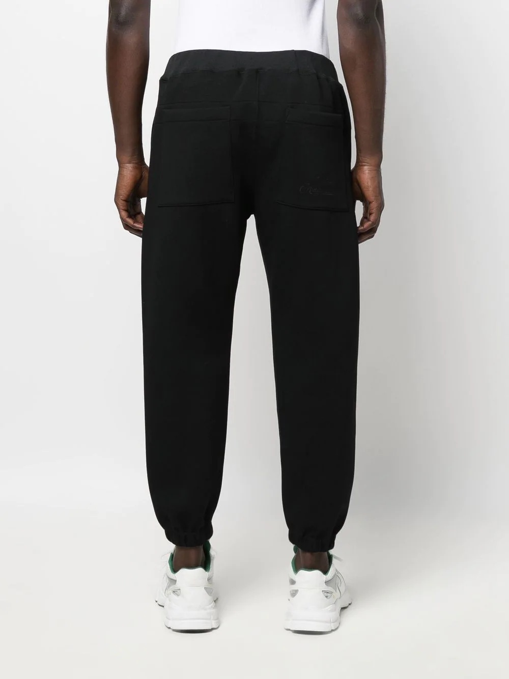 elasticated-waistband track pants - 4