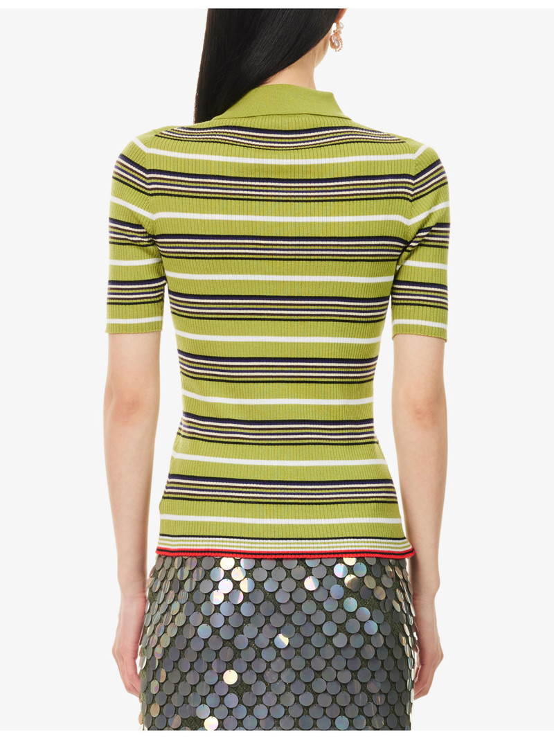 Janis Striped Wool Polo Top 4