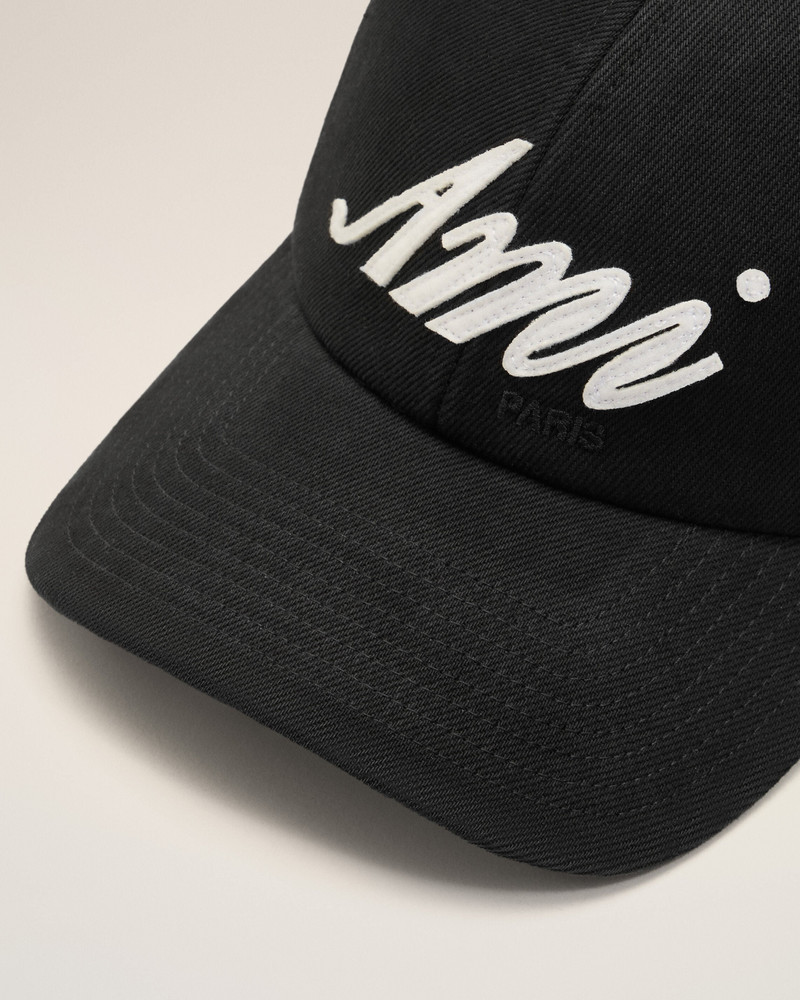 BLACK COTTON AMI FELT PATCH CAP 3