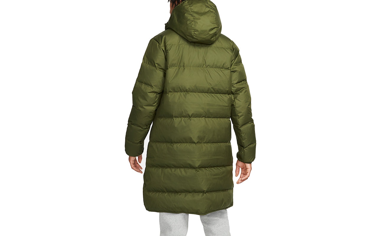 Nike Logo Sports Hooded Down Coat 'Military Green' DD6789-326 - 2
