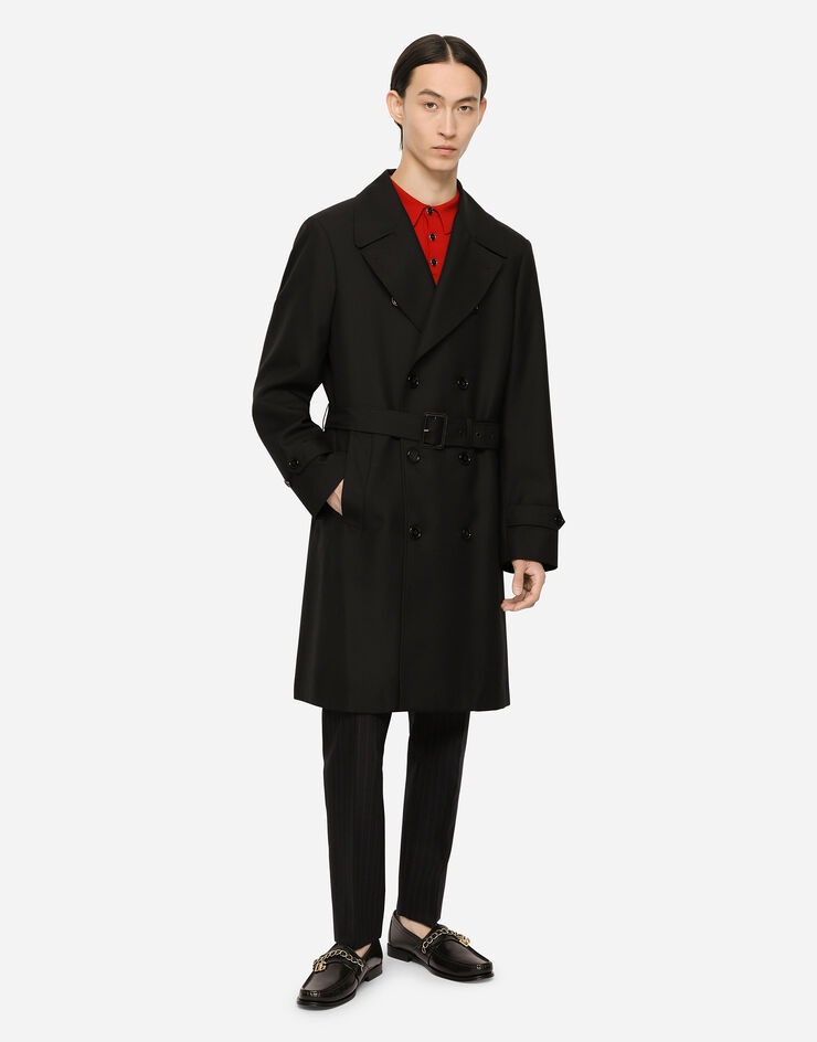 Wool trench coat - 1