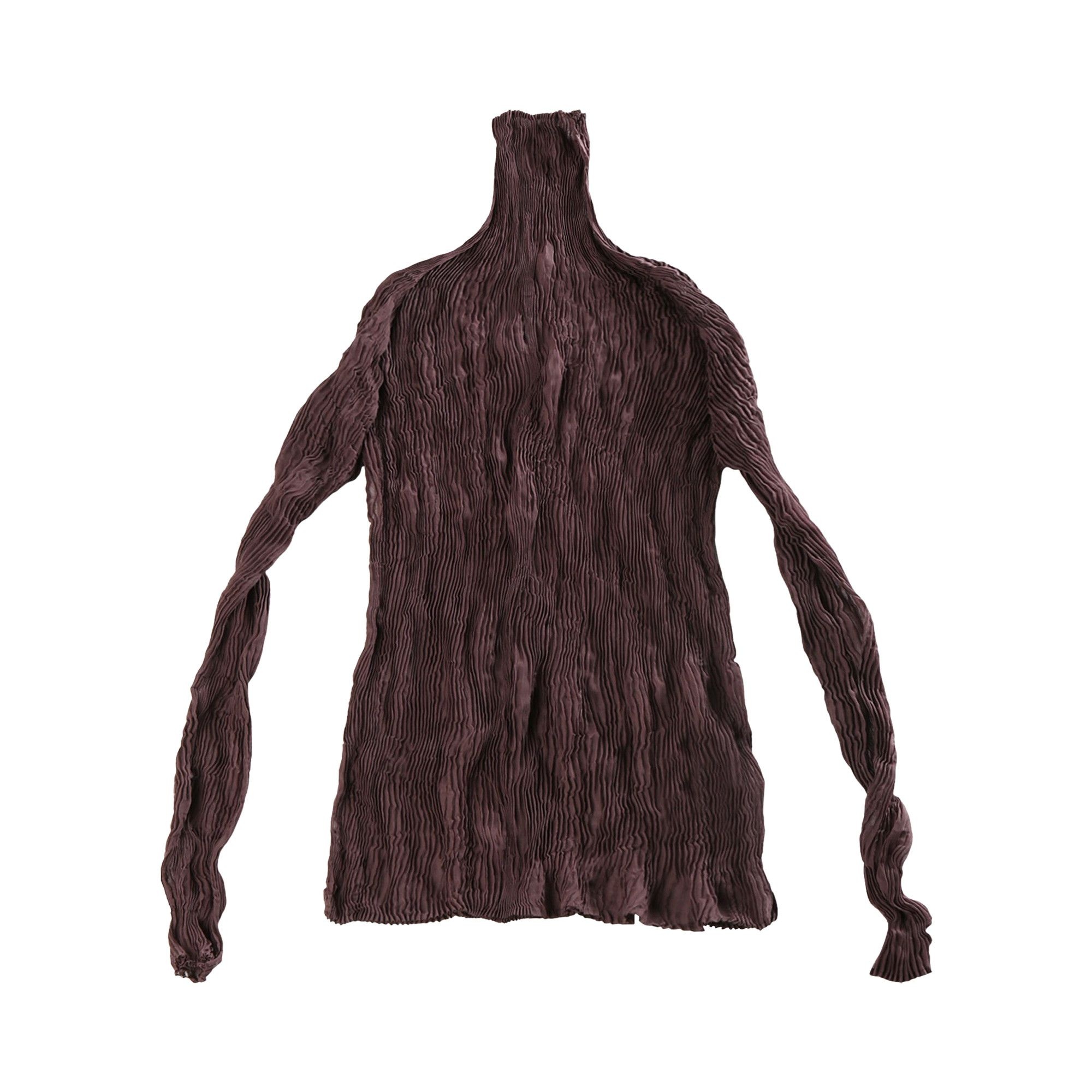 Issey Miyake Chiffon Twist 1 Top 'Nasu Brown' - 1