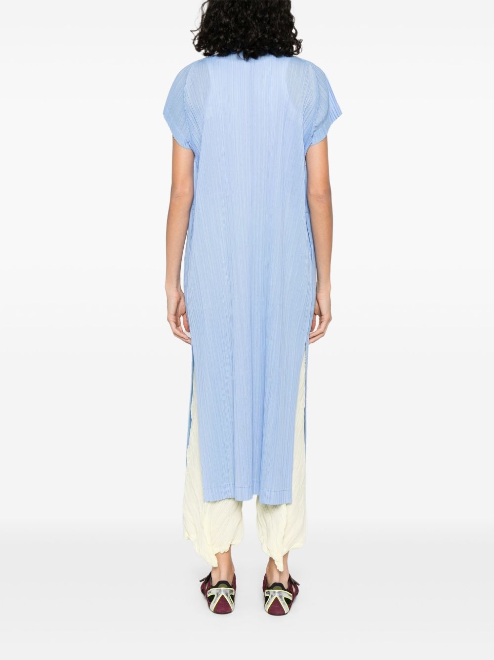 pleated oversized coat - 4