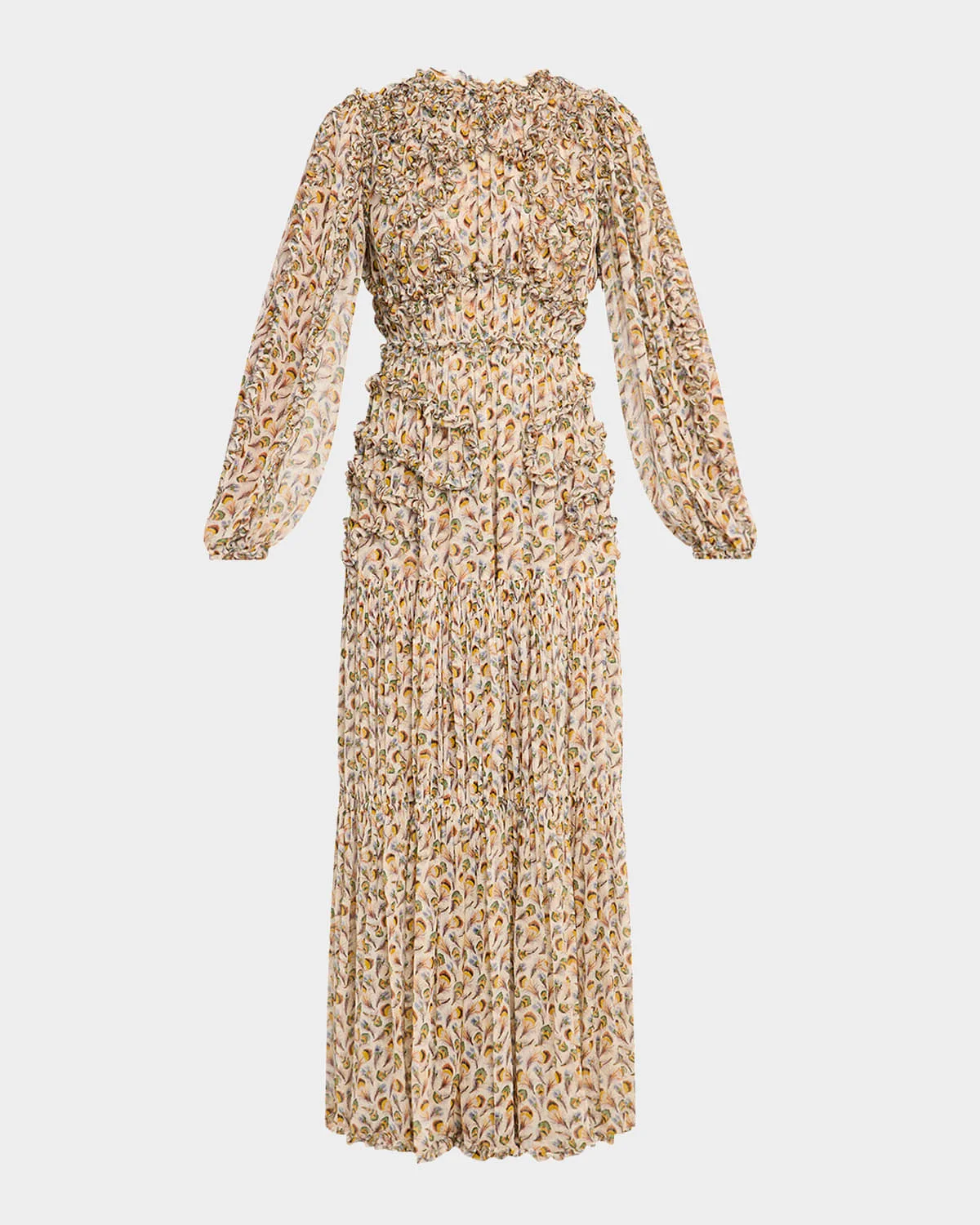 Iona Silk Long-Sleeve Dress - 1