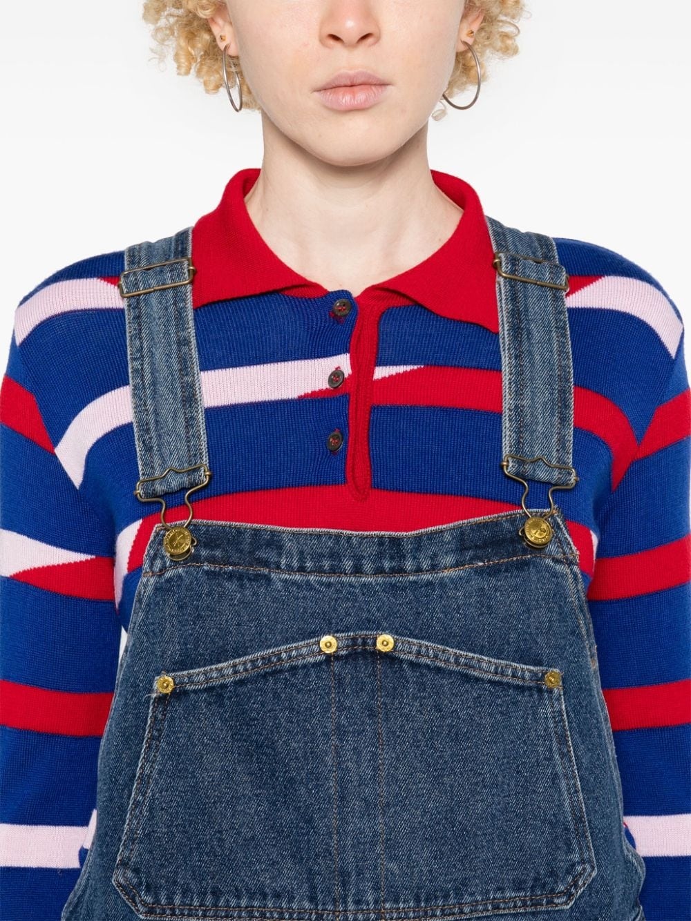 Nelle square-neck denim jumpsuit - 5
