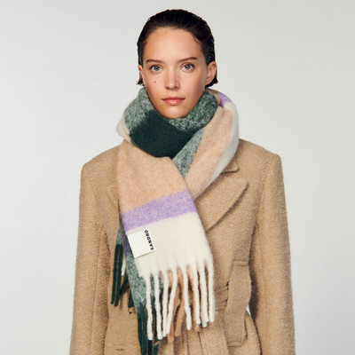 Sandro Checked scarf outlook