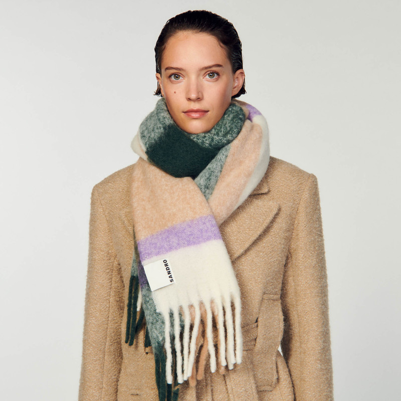 Sandro Checked scarf outlook