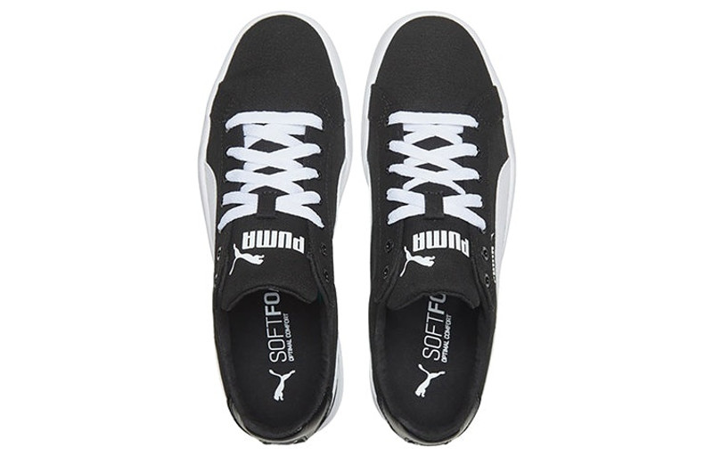 PUMA PUMA Smash Vulc Canvas 'Black White' 374754-02 outlook