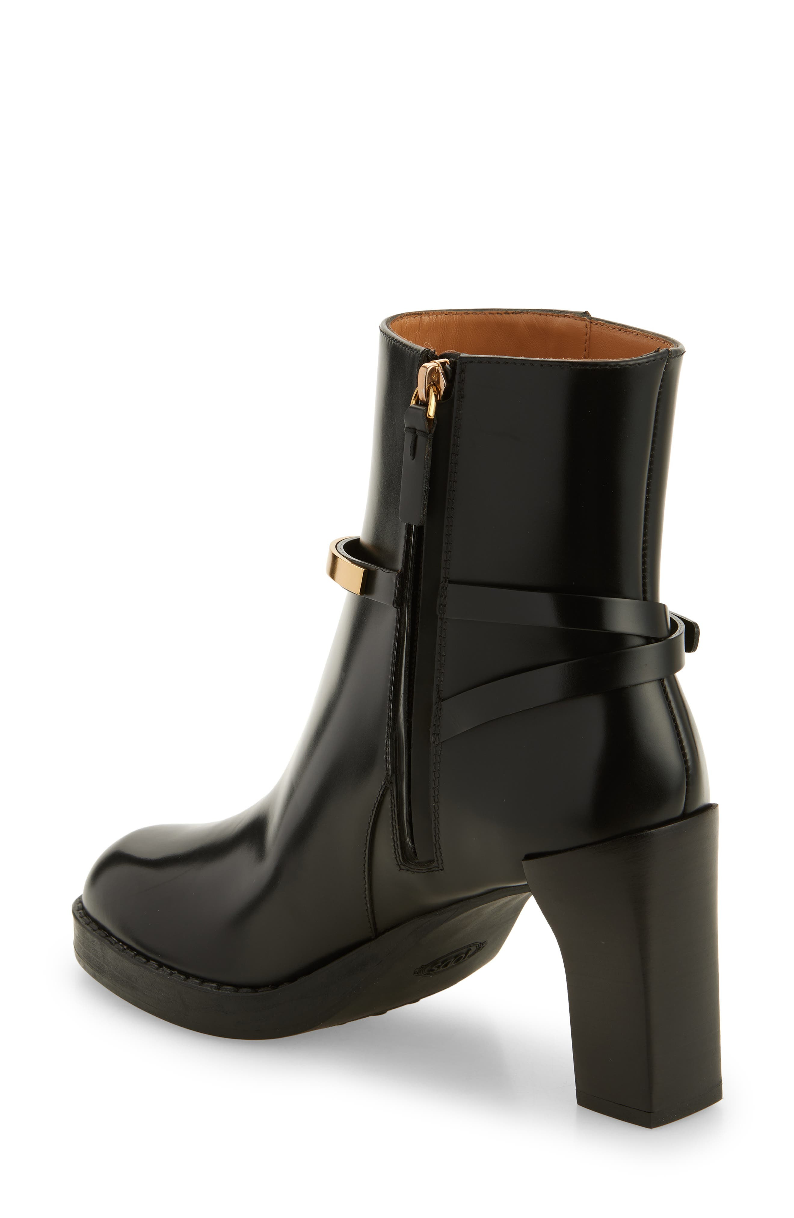 Tod's Bar Block Heel Ankle Boot in Nero at Nordstrom - 2