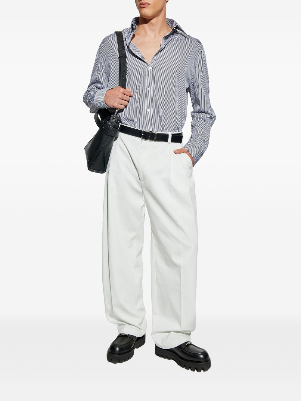 STRIPED EMBROIDERED SHIRT - 5