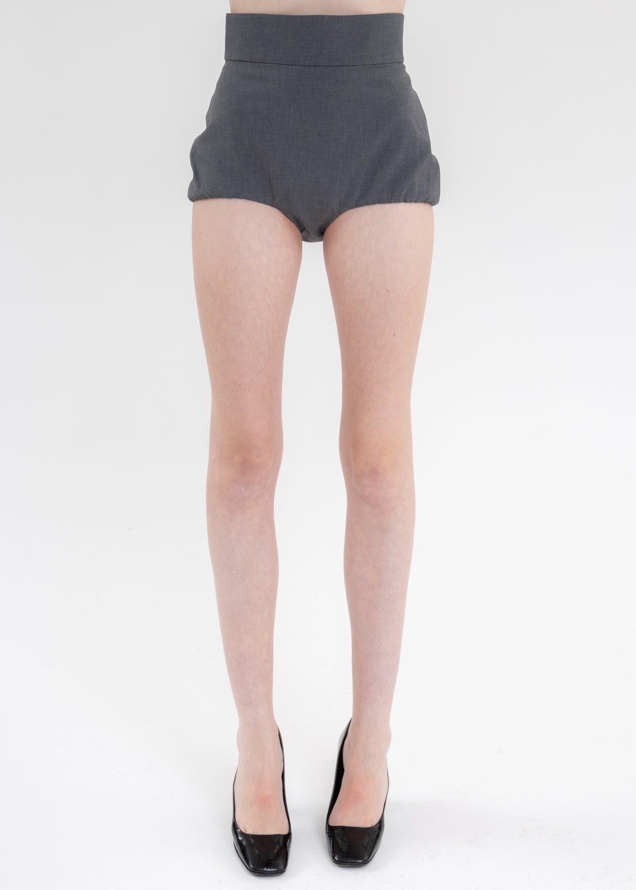 Grey Mini Shorts - 1