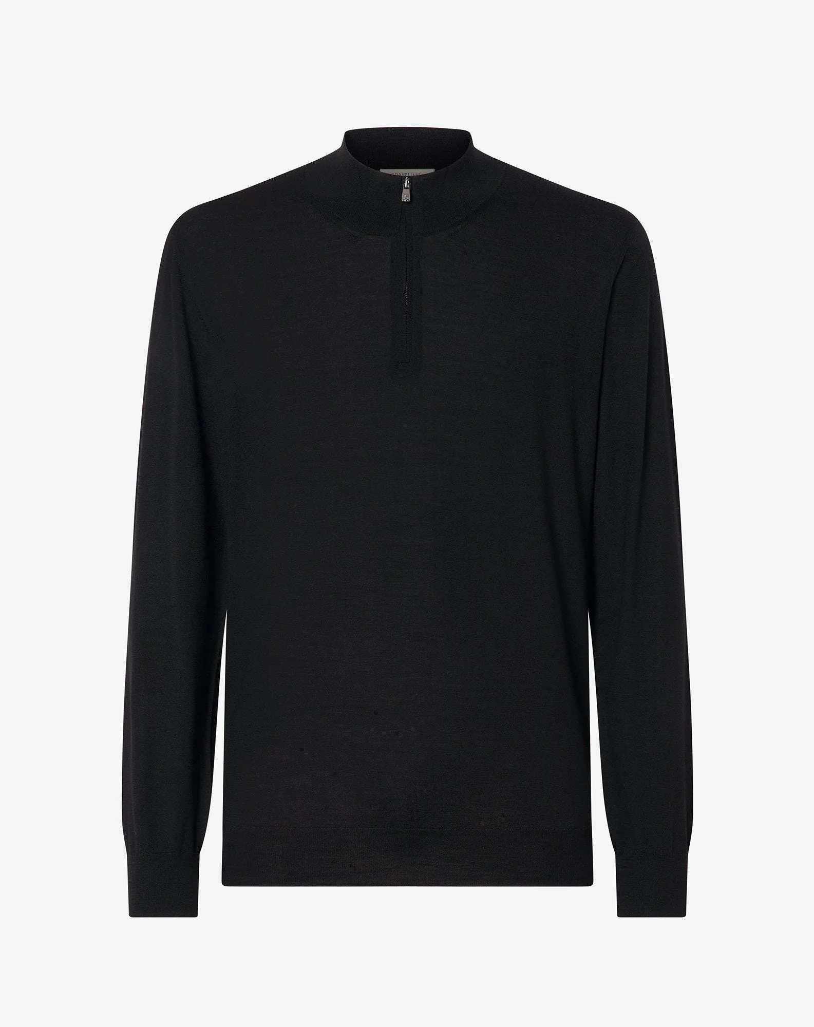 Black ultra-fine 120's wool turtleneck - 1