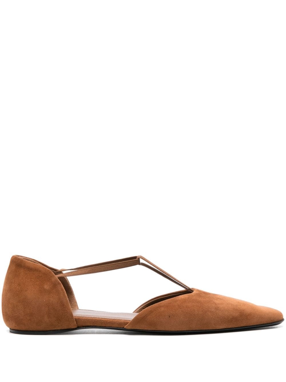 The T-Strap suede ballerina shoes - 1