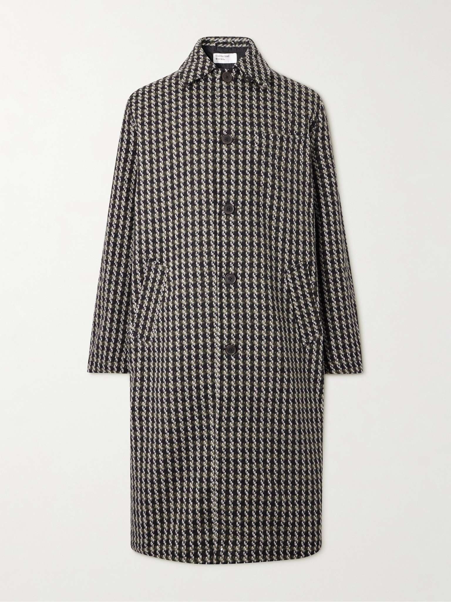 Cortina Houndstooth Wool-Blend Tweed Coat - 1
