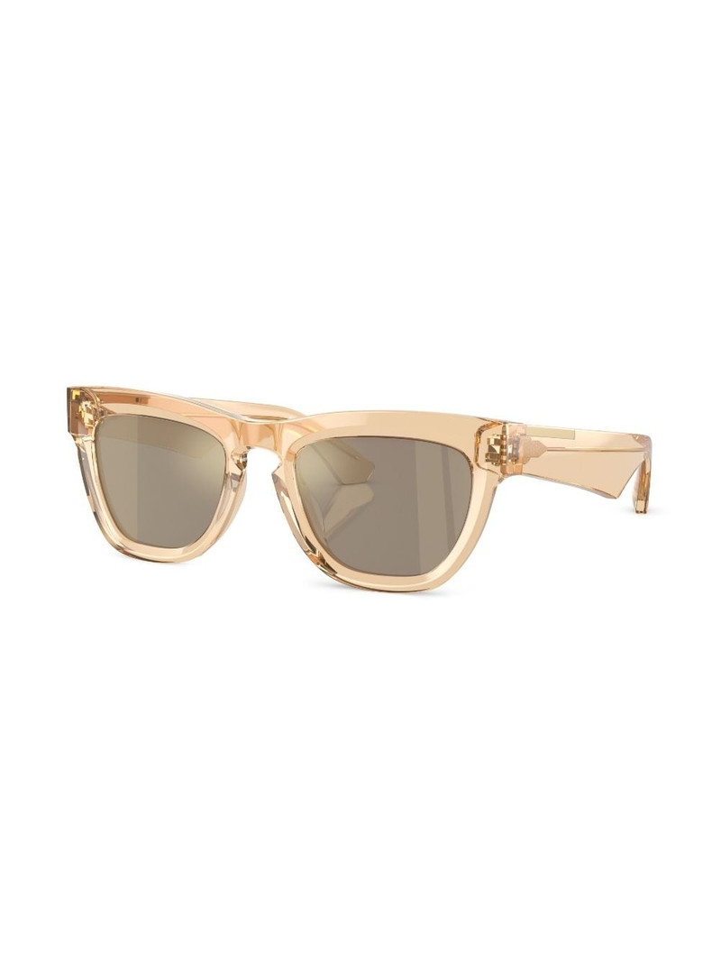 Burberry logo-engraved square-frame sunglasses outlook
