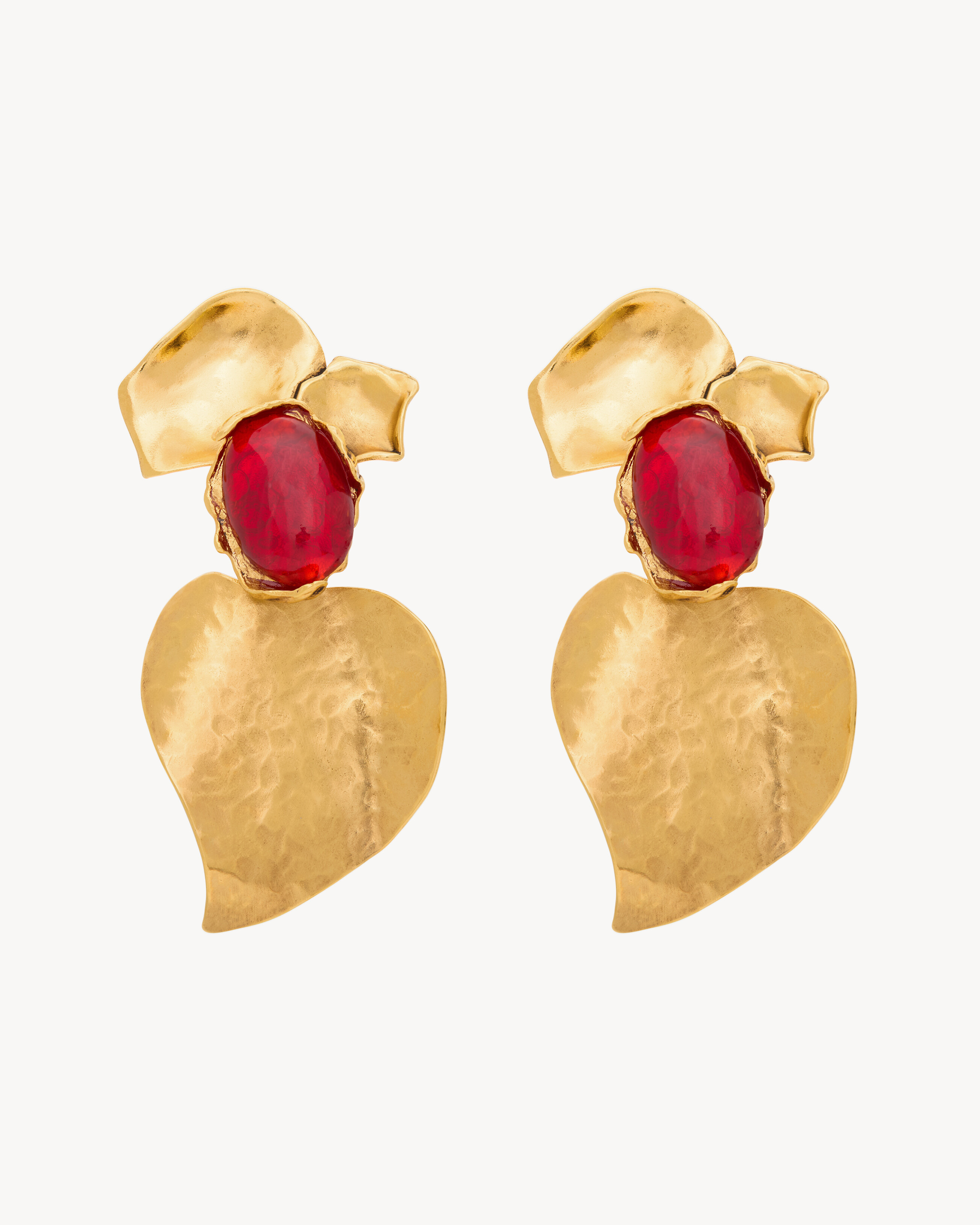 PETAL EARRINGS IN RESIN AND METAL - 1