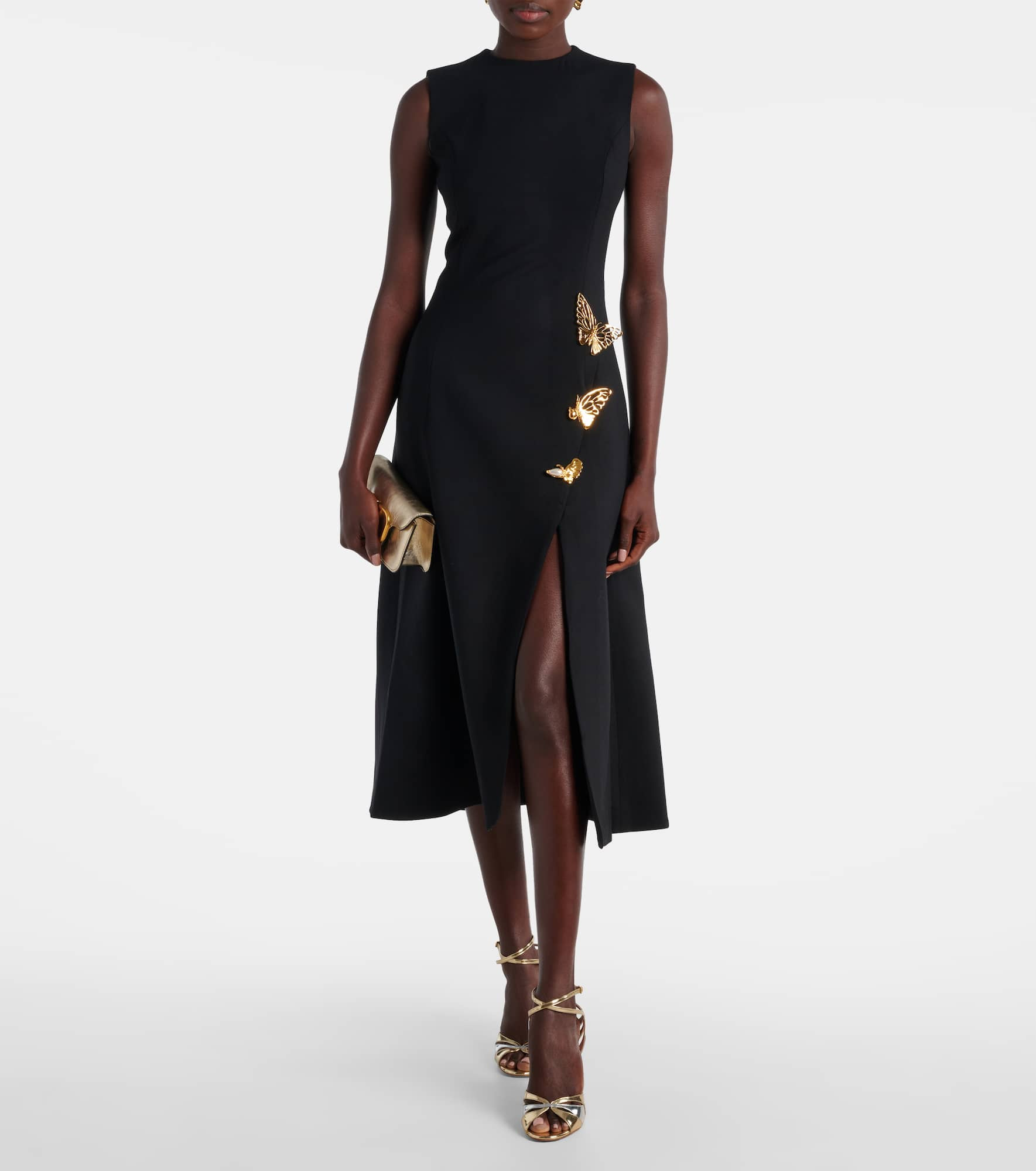 Embellished wool-blend cocktail dress - 2