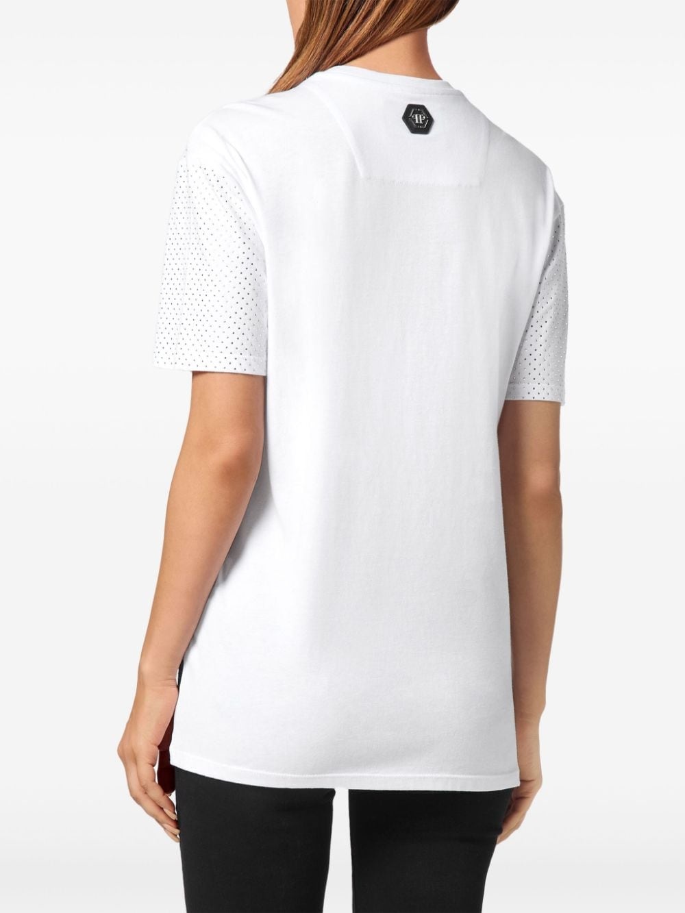 Skull rhinestone T-shirt - 4