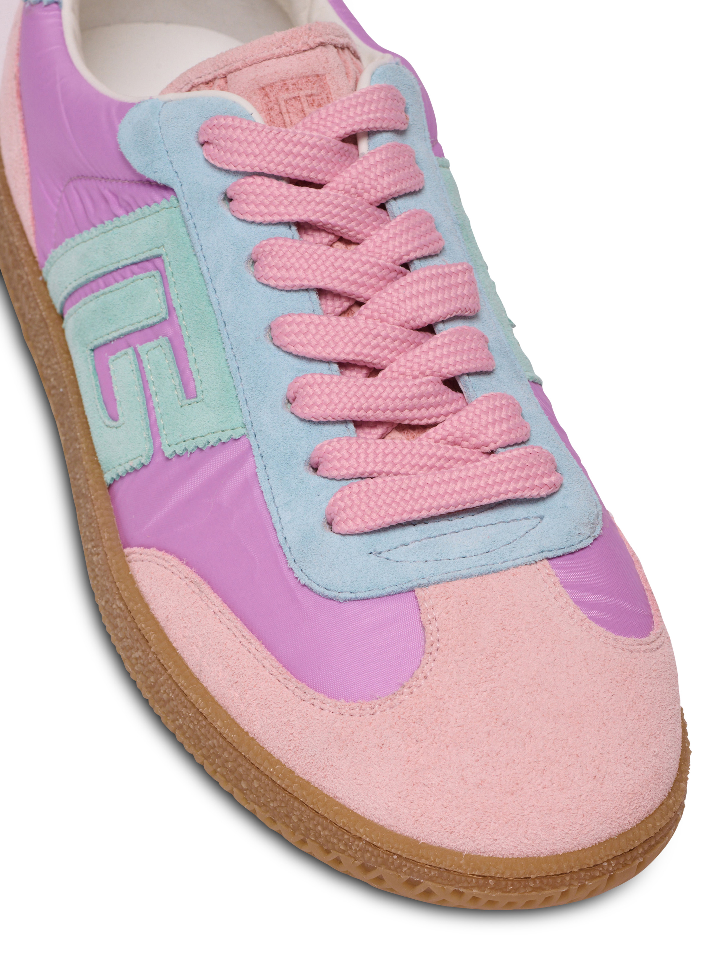 Balmain Swan suede and nylon trainers - 6