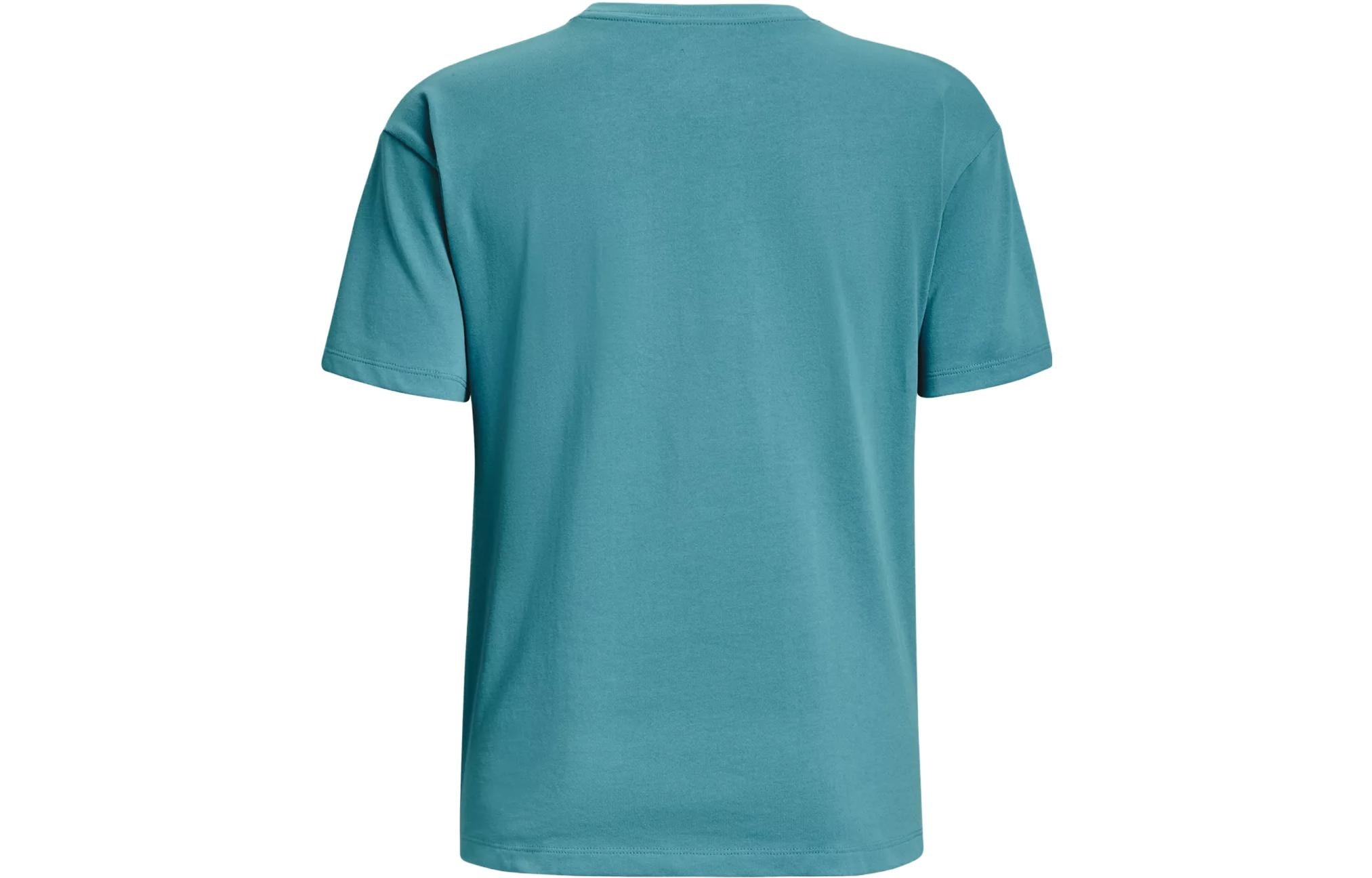 (WMNS) Under Armour Heavyweight Graphic T-shirt 'Teal' 1376743-433 - 2