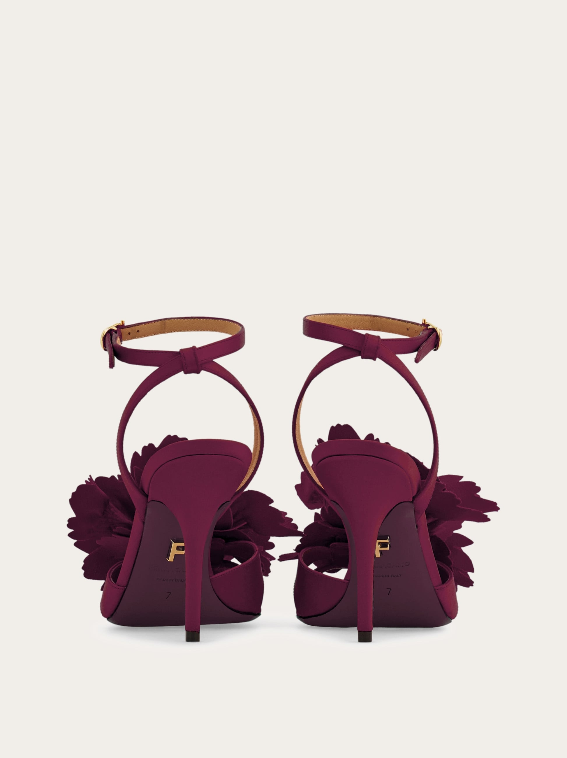 Flower embellished high heel sandal - 4
