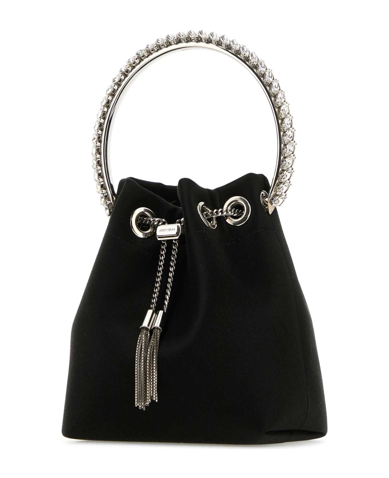 Black Satin Bon Bon Bucket Bag - 2