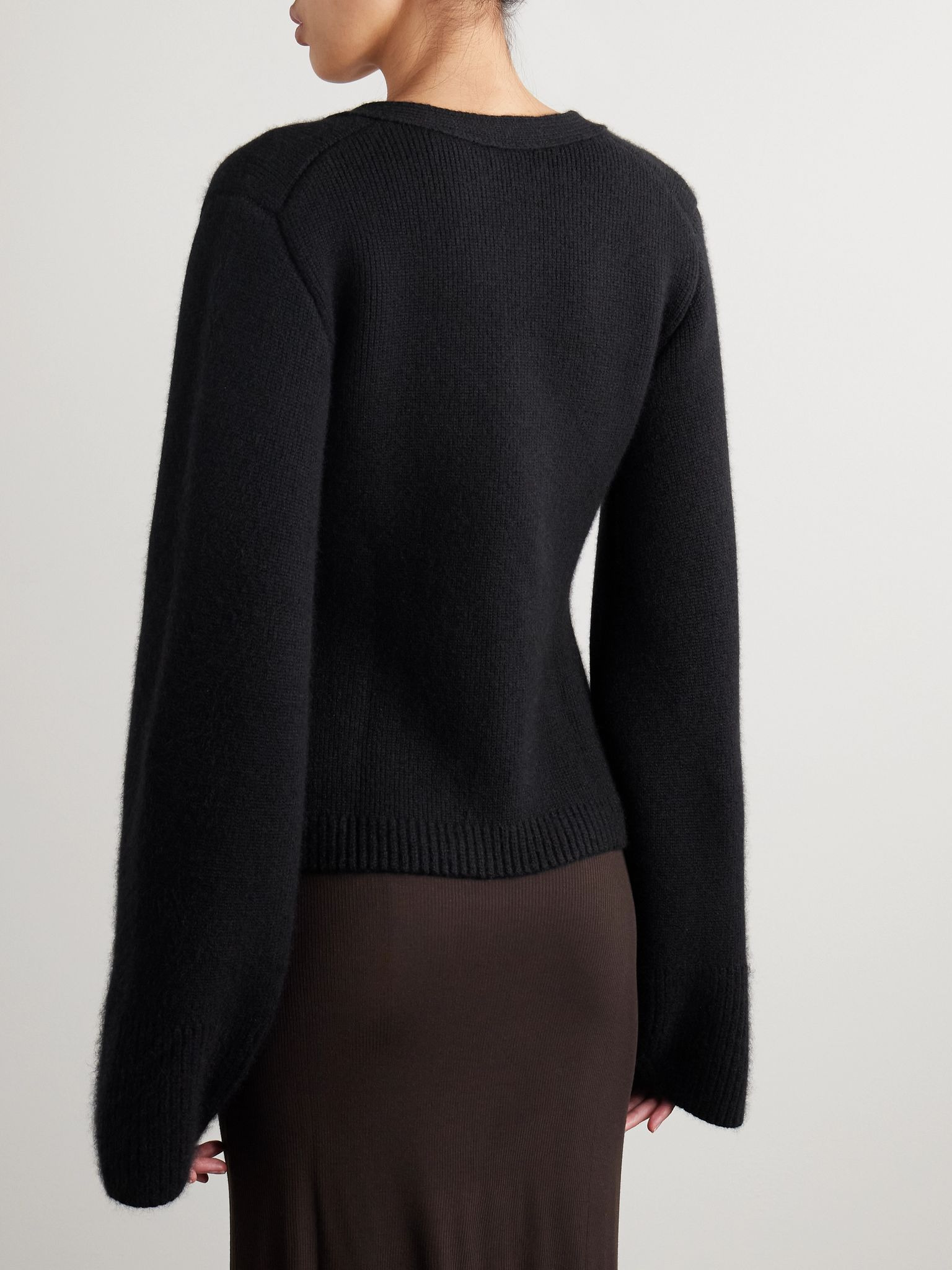 Scarlet cashmere-blend cardigan Black - 3