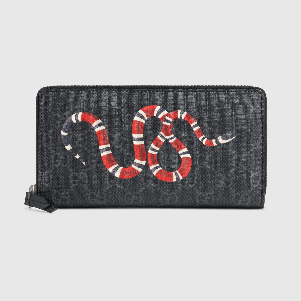 Kingsnake print GG Supreme zip around wallet - 1