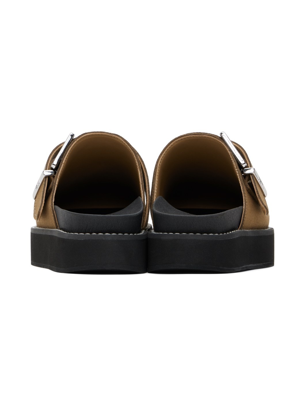 Brown Feminine Buckle Loafers - 2