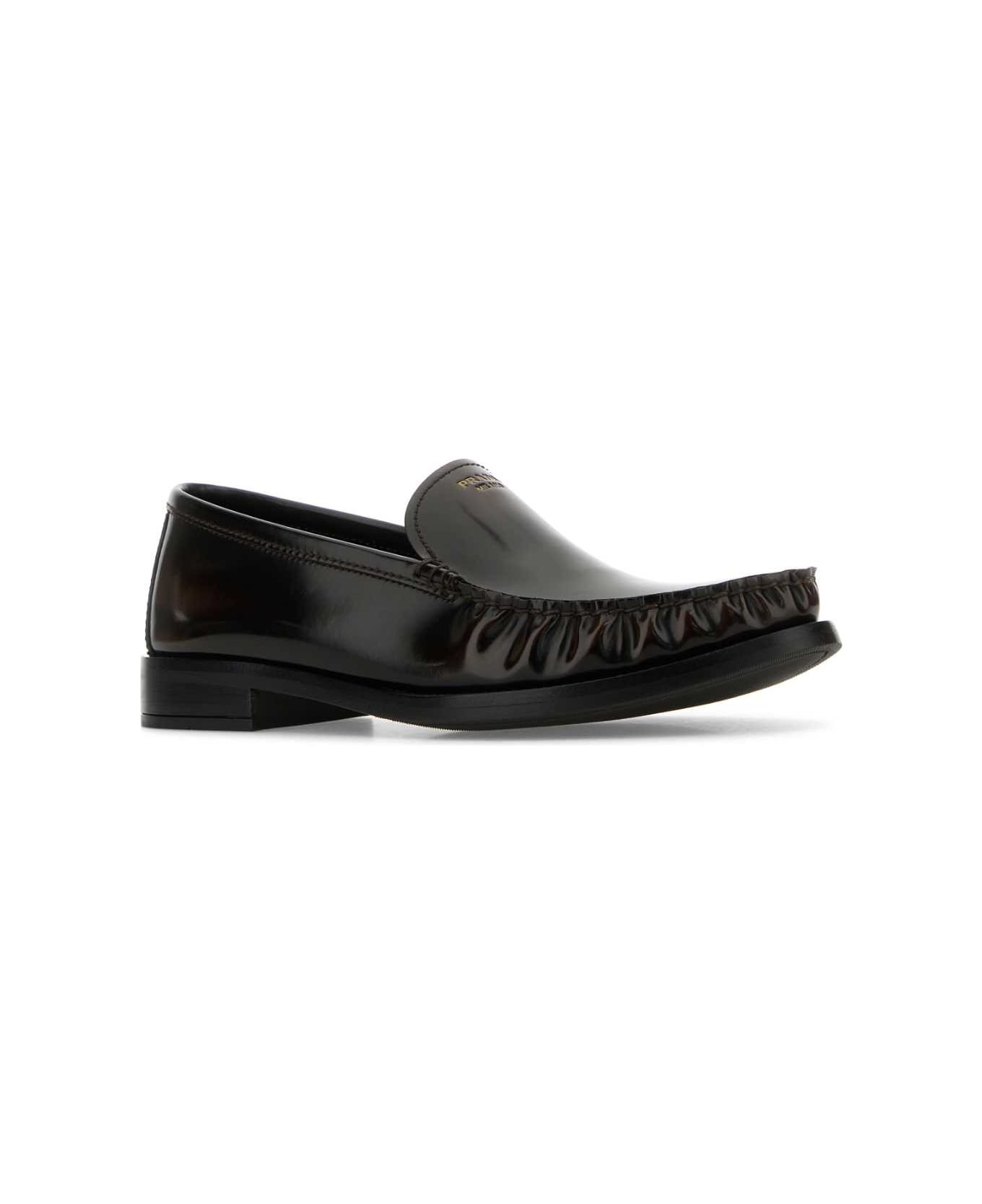 Dark Brown Leather Loafers - 2
