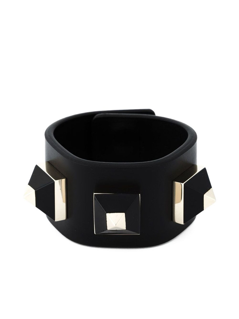 spike-stud leather bracelet 1