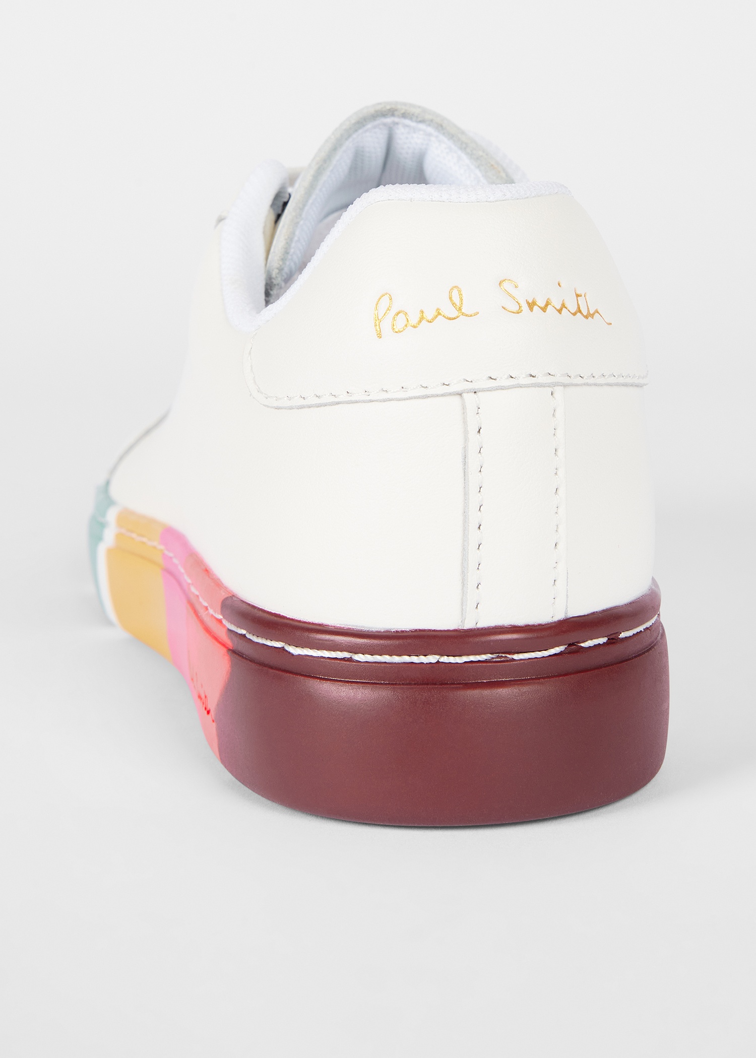 Women's White Leather 'Swirl' Sole 'Lapin' Trainers - 4
