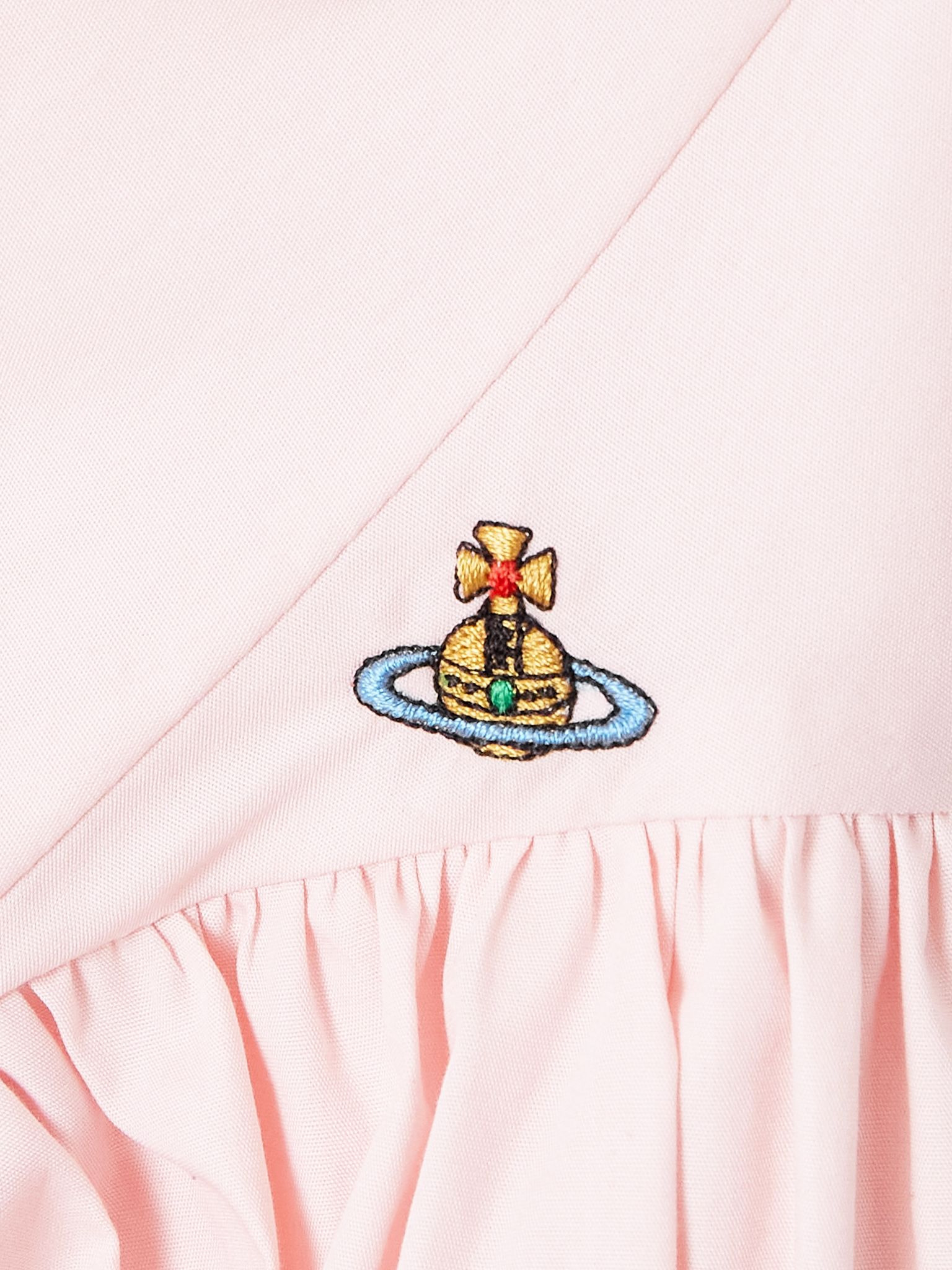 Sunday gathered cotton-poplin midi dress Pink - 4