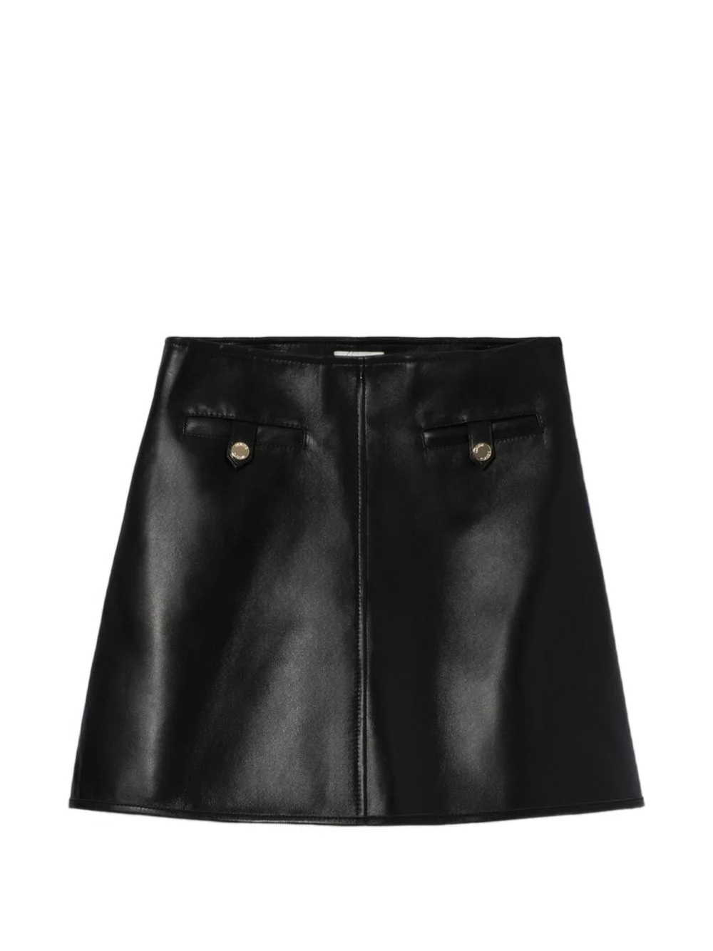 A-line leather skirt - 1