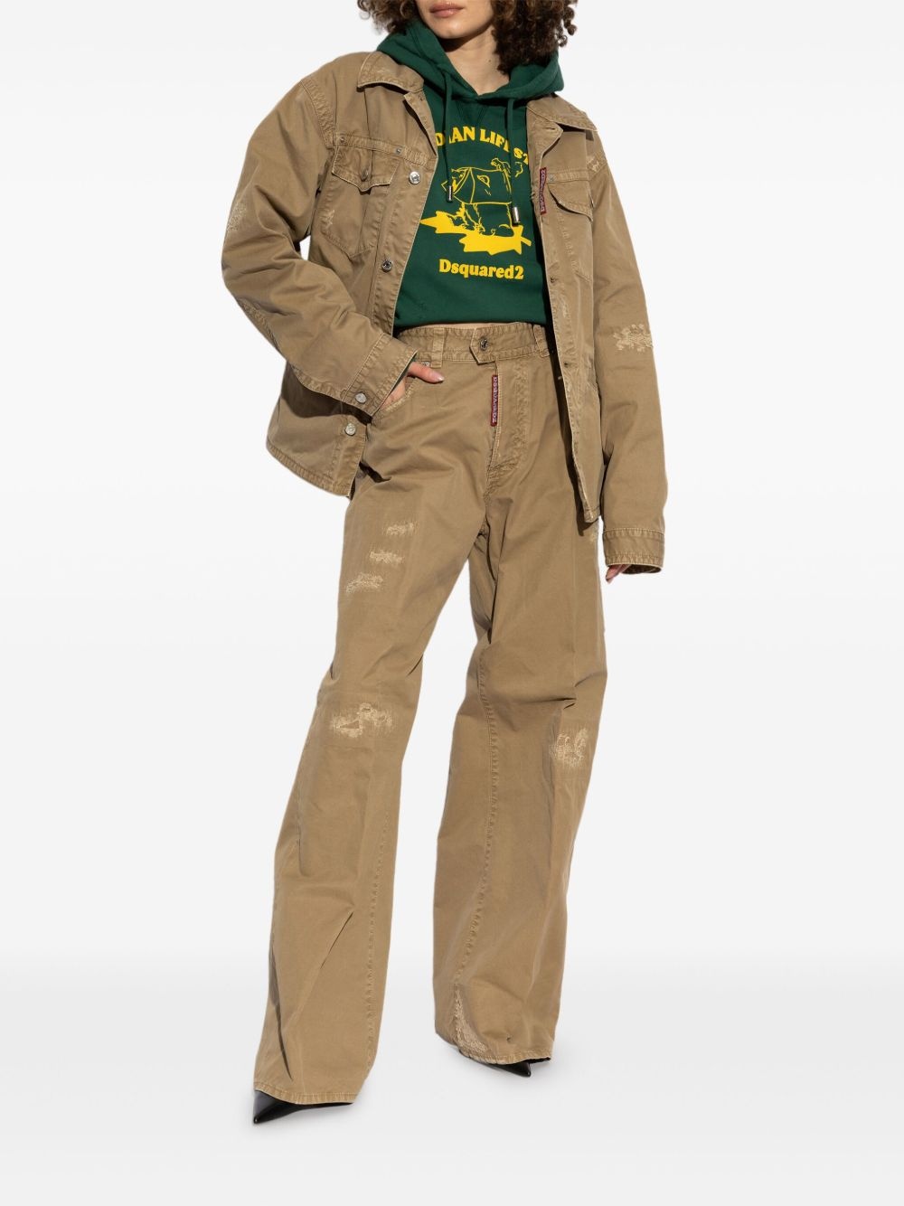 belted overshirt - 2