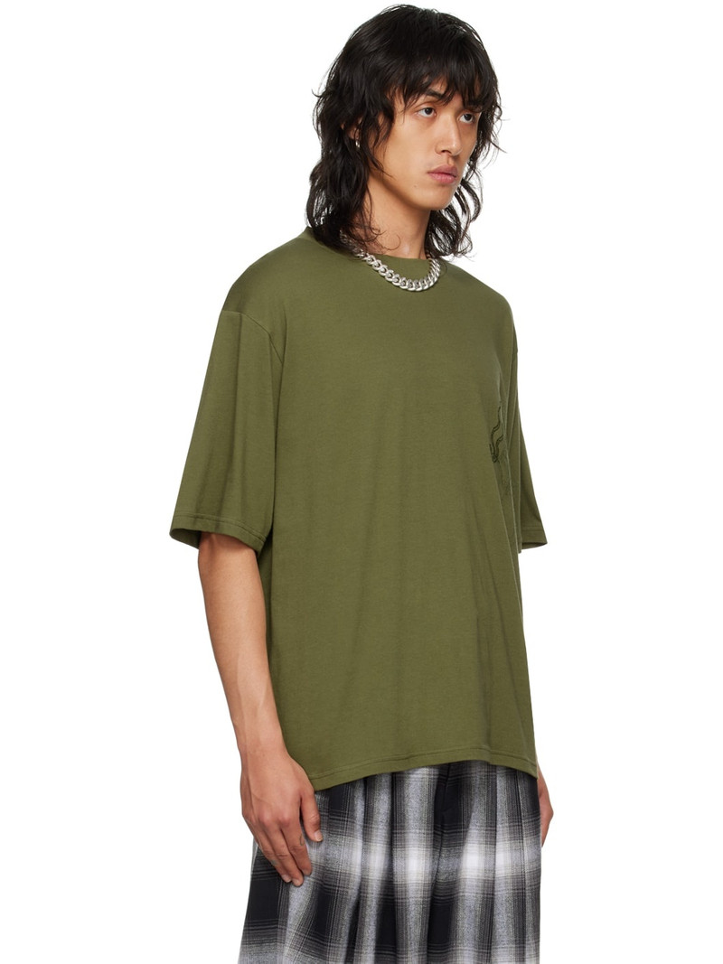 LU'U DAN Khaki Embroidered T-Shirt outlook