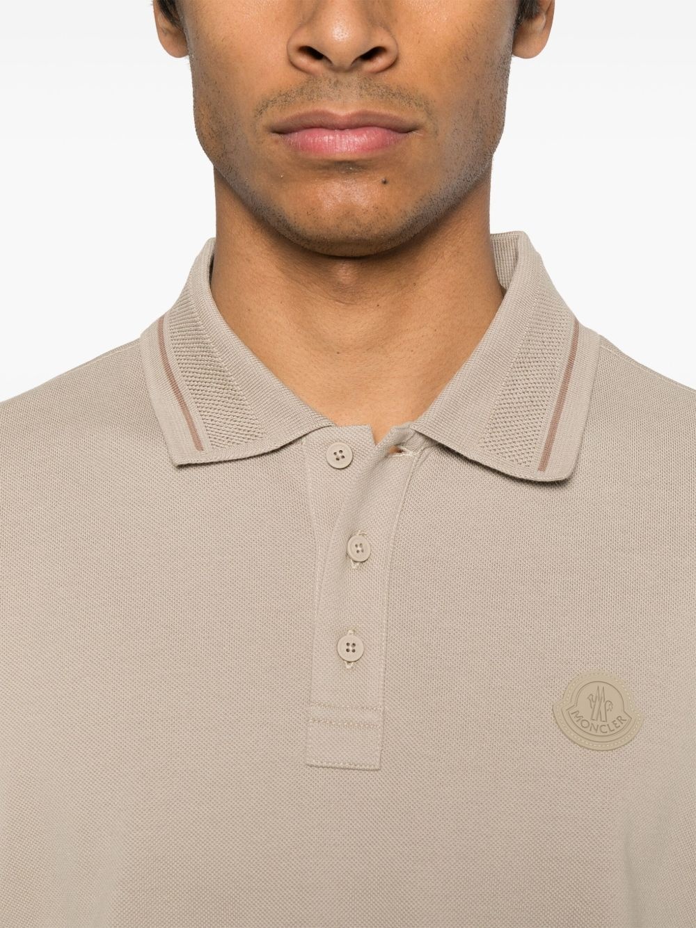 logo-patch polo shirt - 4