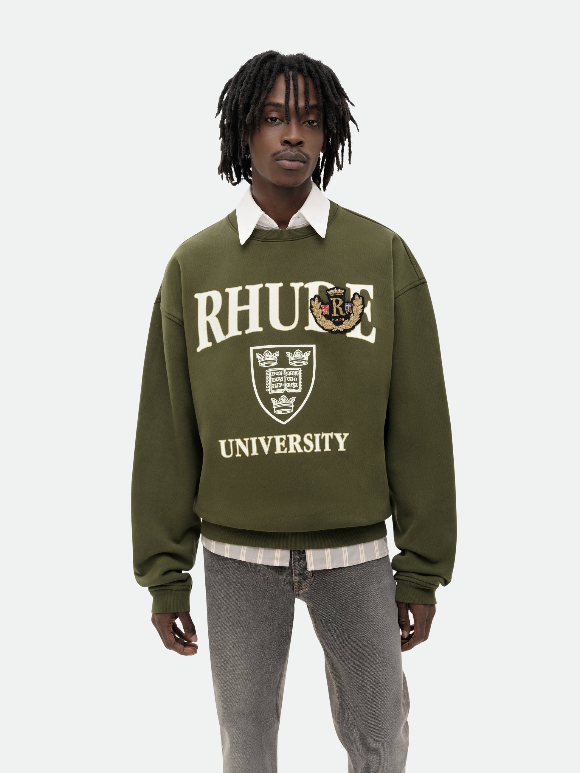 RHUDE OXFORD CREWNECK - 4