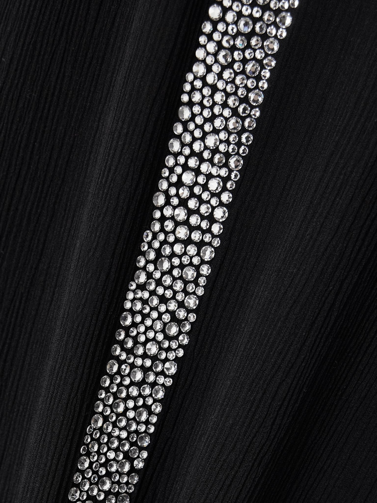 Parthenon Swarovski crystal-embellished silk-crepon gown Black - 4