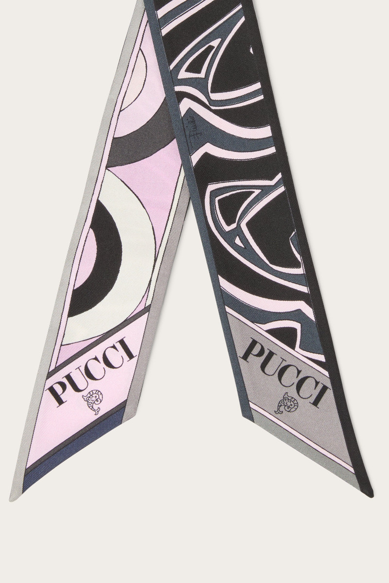 ONDE AND LABIRINTO PRINT SILK TWILL SCARF 4
