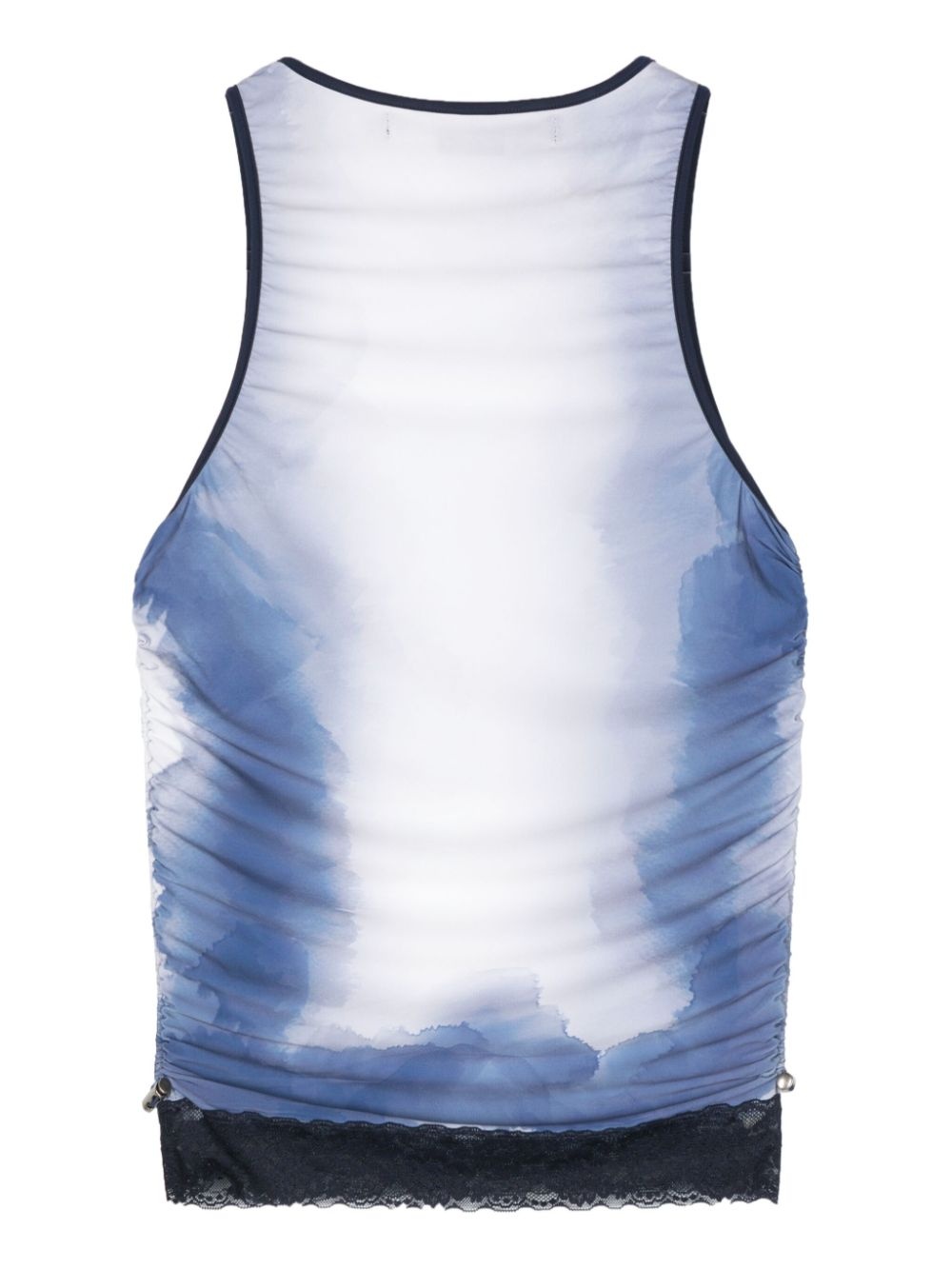 logo-print sleeveless top - 2
