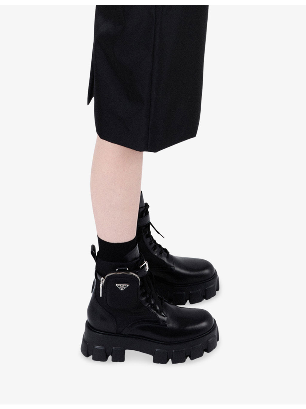 Monolith With Pouch Leather And Re Nylon Combat Boots - 2