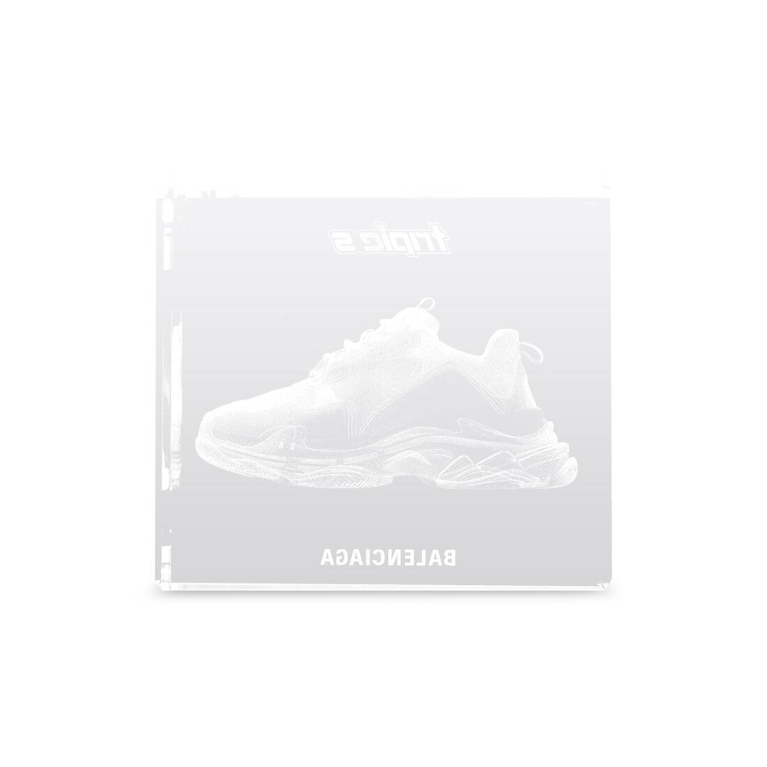 Triple S Sneaker Laser Cube in Grey - 4